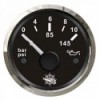 Oil pressure gauge 0/10 bar black/polished - N°1 - comptoirnautique.com