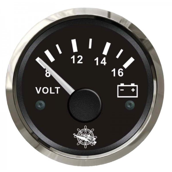 Voltmetro 8/16 V nero/lucido - N°1 - comptoirnautique.com