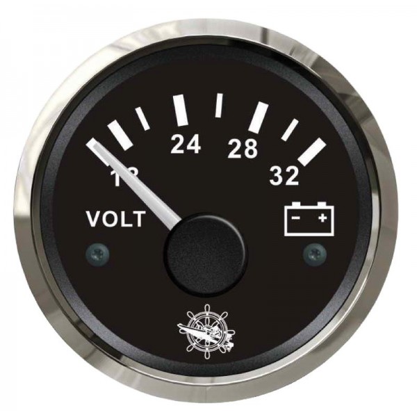 Voltmetro 18/32 V nero/lucido - N°1 - comptoirnautique.com