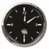 Horloge au quartz noir/polie 