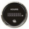 Digital hour meter, black/polished