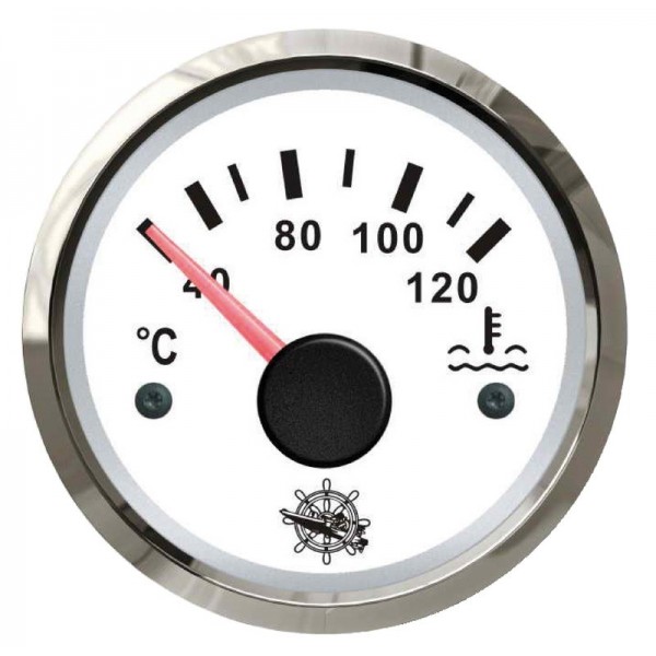 Water level gauge 40/120° white/polished - N°1 - comptoirnautique.com