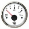 Oil pressure indicator 0/5 bar white/polished