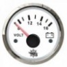 Voltmeter 8/16 V white/polished