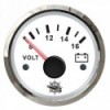 Voltmeter 8/16 V weiß/poliert - N°1 - comptoirnautique.com