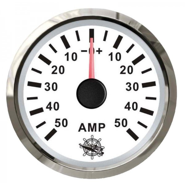 Amperometro con shunt 50 A bianco/lucido - N°1 - comptoirnautique.com