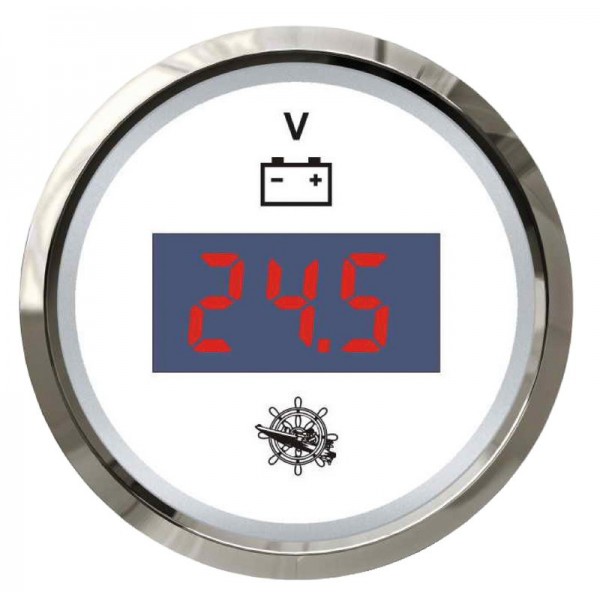 Digital voltmeter 8/32 V white/polished - N°1 - comptoirnautique.com