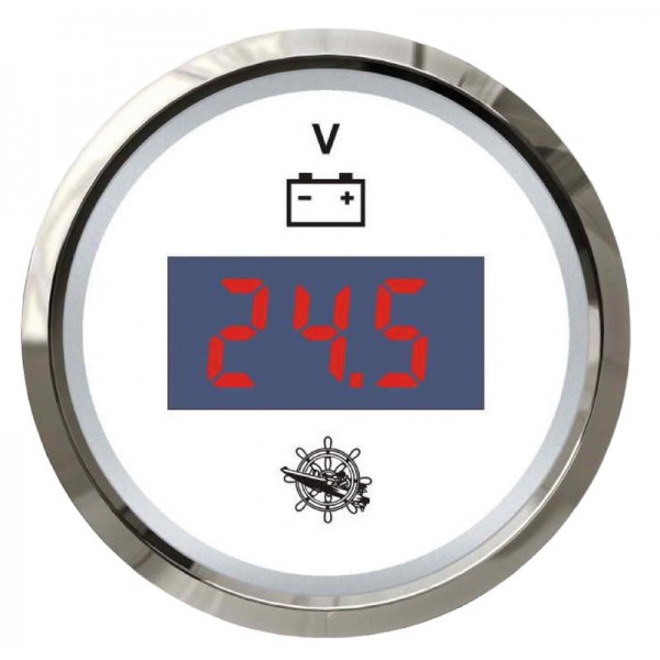 Voltmetro digitale 8/32 V bianco/lucido - N°1 - comptoirnautique.com