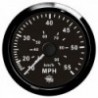 Indicatore di velocità Pitot 0-55 MPH nero/nero 