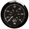 Indicatore di velocità Pitot 0-55 MPH nero/nero  - N°1 - comptoirnautique.com