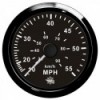 Pitot speedometer 0-55 MPH black/black - N°1 - comptoirnautique.com