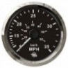 Indicatore di velocità Pitot 0-35 MPH nero/lucido 