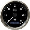 Contador de rotações 0-3000 rpm branco/polido - N°1 - comptoirnautique.com 