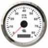 Rev counter 0-8000 rpm white/polished