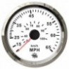 Indicatore di velocità Pitot 0-65 MPH bianco/lucido 