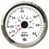 Geschwindigkeitsanzeige Pitot 0-65 MPH weiß/poliert - N°1 - comptoirnautique.com