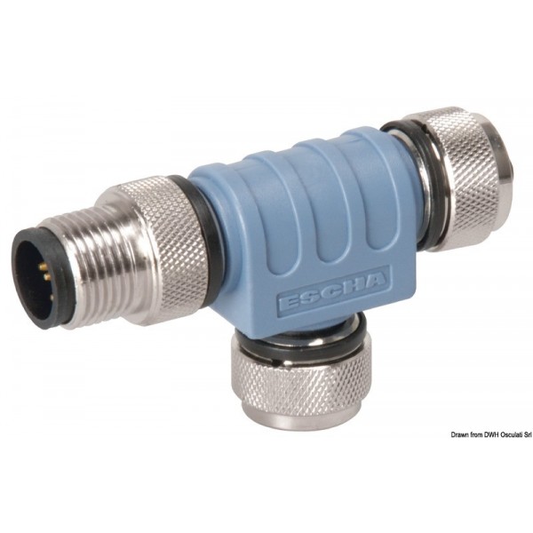 Connettore a T (2 femmine, 1 maschio) NMEA 2000 - N°1 - comptoirnautique.com
