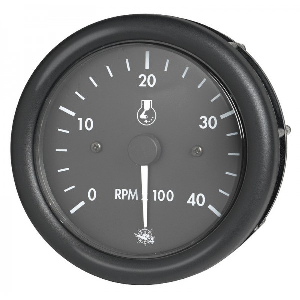 Compte-tours Guardian diesel noir   compteur 12 V  - N°1 - comptoirnautique.com