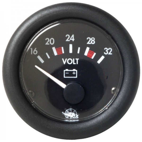 Voltmètre Guardian noir 20-32 V  - N°1 - comptoirnautique.com