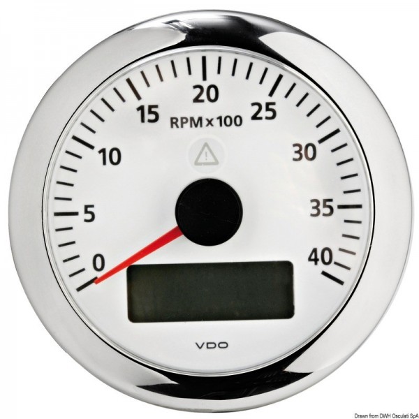 Contador de rotações branco VDO ViewLine 4000 RPM - N°1 - comptoirnautique.com 