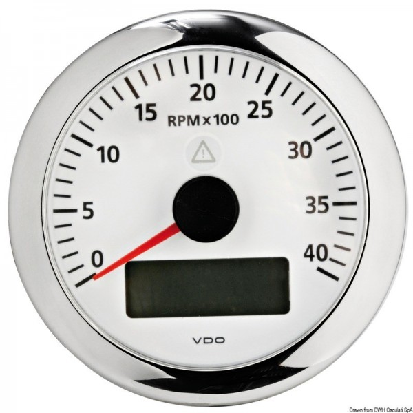 VDO ViewLine 4000 RPM bianco-contatore di giri/minuto  - N°1 - comptoirnautique.com