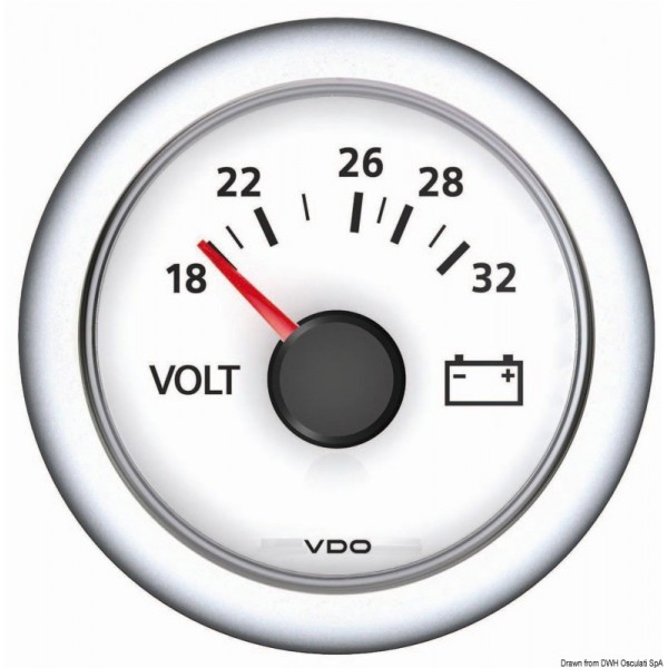 Voltmetro bianco 18/32 V - N°2 - comptoirnautique.com