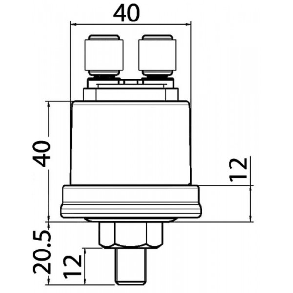 Manómetro de pressão do óleo VDO 5 bar 1/8" - 27 NPT pólos ligados à terra - N°1 - comptoirnautique.com