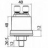 Manómetro de presión de aceite VDO 5 bar 1/8" - 27 NPT polos conectados a tierra