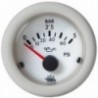 Indicatore di pressione dell'olio. Guardian 0-5 bar bianco 12V 