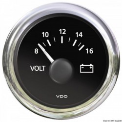 Voltmeter 8/16 V black