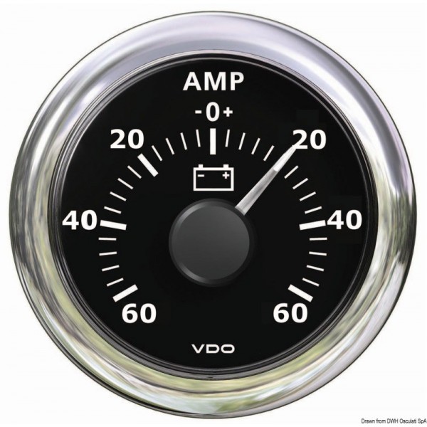 Amperometro nero -60 A 60 A  - N°1 - comptoirnautique.com
