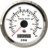 Speedometer with GPS compass white/polished