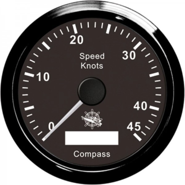 Tachimetro con bussola GPS nero/nero - N°1 - comptoirnautique.com