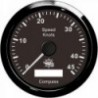 Geschwindigkeitsanzeige mit GPS-Kompass schwarz/schwarz
