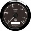 Tachimetro con bussola GPS nero/nero - N°1 - comptoirnautique.com