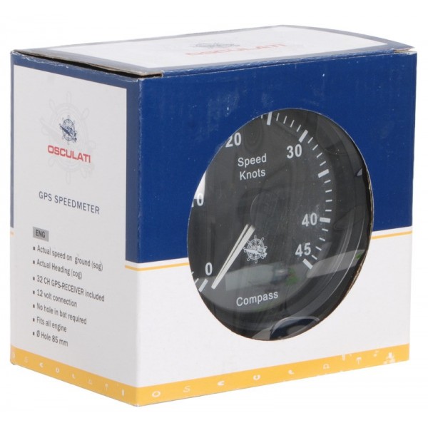 Speedometer with GPS compass black/black - N°2 - comptoirnautique.com 