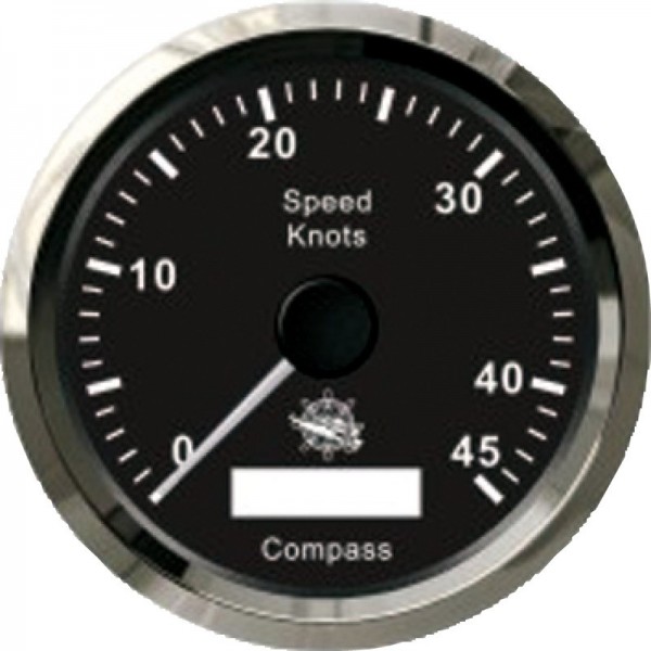 Speedometer with GPS compass black/polished - N°1 - comptoirnautique.com 