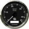 Geschwindigkeitsanzeige mit GPS-Kompass schwarz/poliert