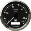 Indicateur de vitesse avec compas GPS noir/polie  - N°1 - comptoirnautique.com 