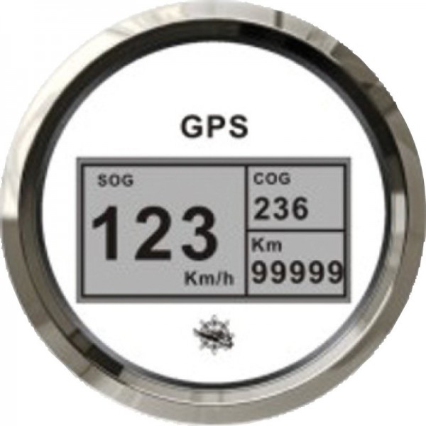 Indicador de velocidad brújula total GPS blanco/pulido - N°1 - comptoirnautique.com 