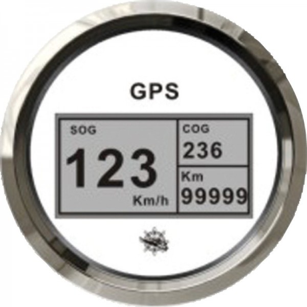 Indicatore di velocità bussola GPS totale bianco/lucido - N°1 - comptoirnautique.com