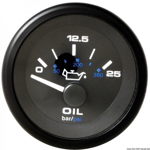 Indicateur pres huile 0-400psi  - N°1 - comptoirnautique.com
