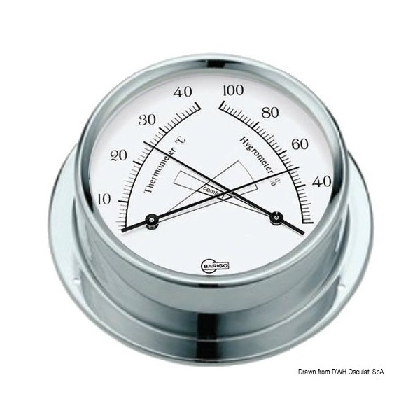 Barigo Regatta white hygro-thermometer - N°1 - comptoirnautique.com 