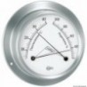 Hygro-termometro Barigo Sky acciaio inox satinato/bianco 