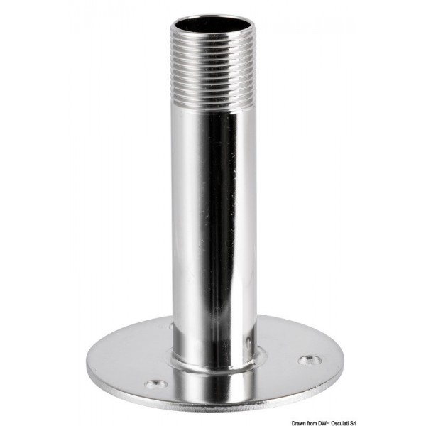 Base rotonda per antenne AISI316 106 mm - N°1 - comptoirnautique.com