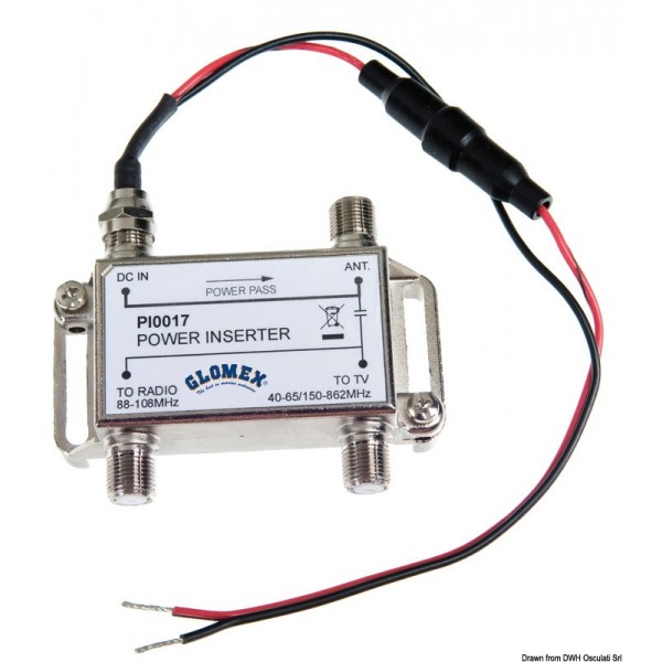 GLOMEX Antenna TV/AM-FM bianca  - N°2 - comptoirnautique.com