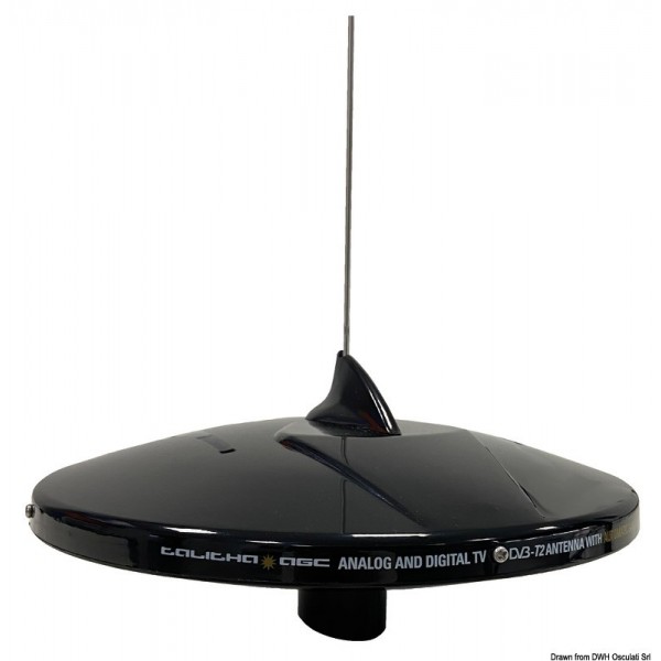 GLOMEX Talitha AGC/DAB AM-FM TV Antenne schwarz - N°1 - comptoirnautique.com