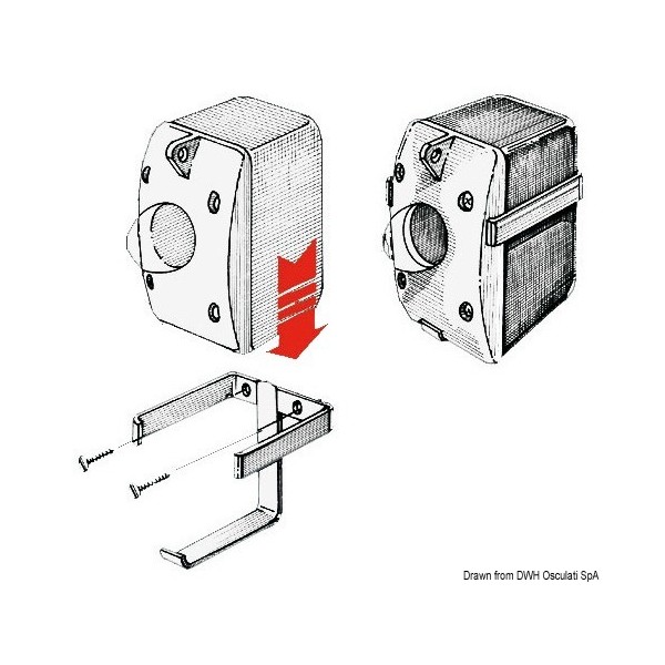 Stainless steel bracket x beacon - N°1 - comptoirnautique.com