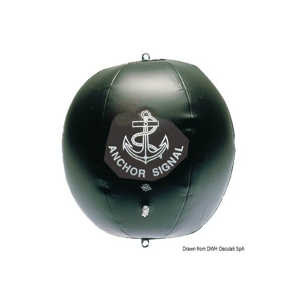 Ballon de mouillage noir gonflable  - N°1 - comptoirnautique.com