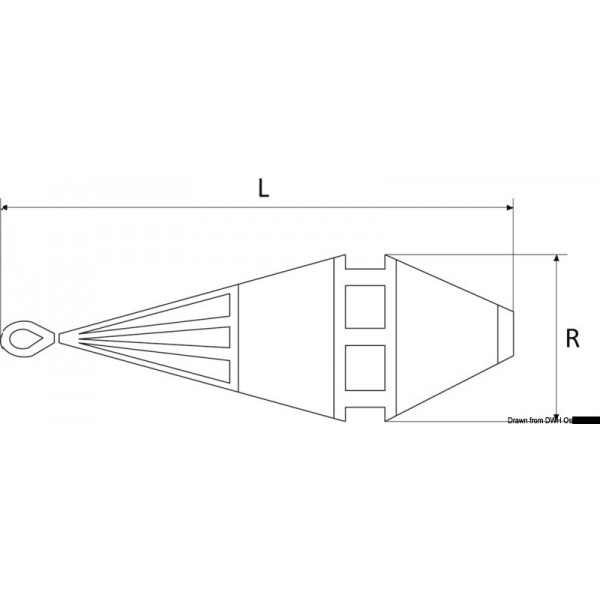 Ancre flottante double cône Heavy Tug HT 24 L  - N°4 - comptoirnautique.com 